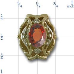 r9524 Garnet Bracelet Slide 